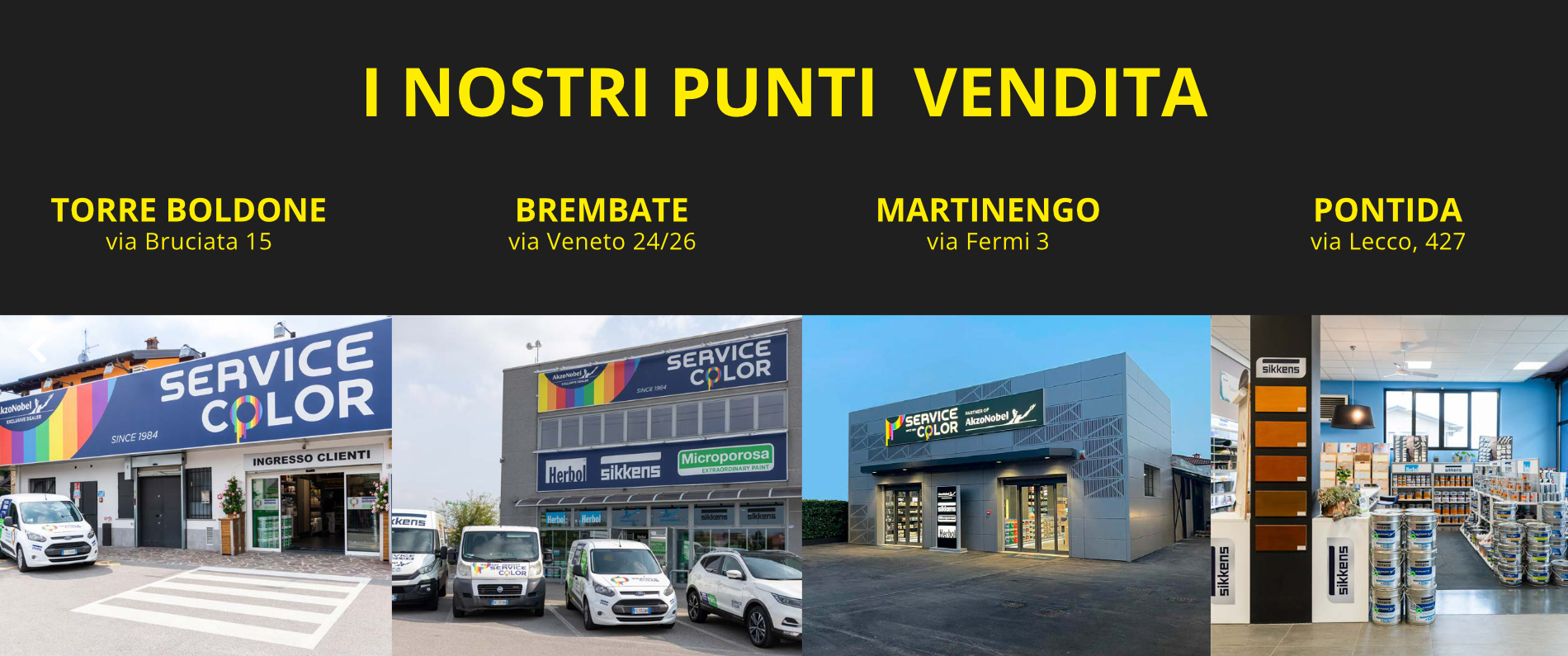 service color punti vendita 2025